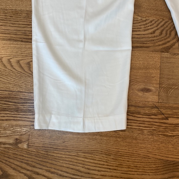 Soft Surroundings 100% silk cream pull on draw string straight leg pant - Picture 7 of 8